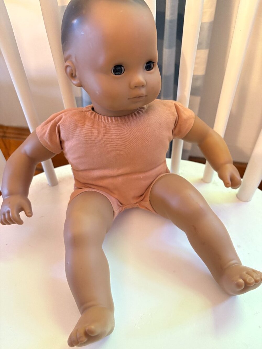 Used American Girl Bitty Baby Dark Skin Brown Eyes